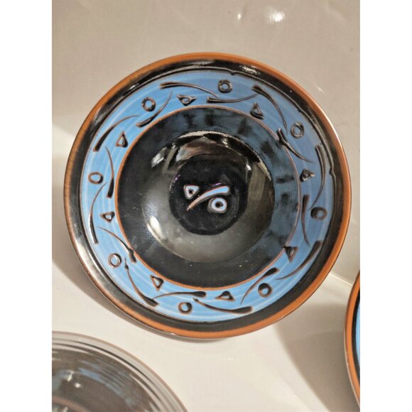 Ceramic Rice Bowl Set Japan 6" Raised Pattern (set of 4) - Picture 13 of 16